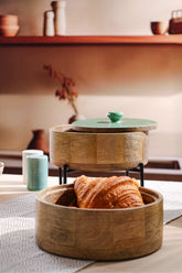 Alamkari India Wooden Wooden Double layer Roti box