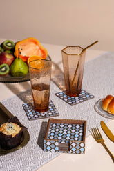 Alamkari India Wooden Zingy Box Coasters - Set of 6