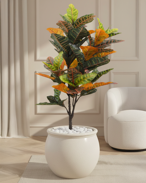 Artificial Croton Leaf Tree 120cm (4ft)