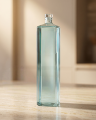 Minimal Glass Bottle with Wooden Stopper