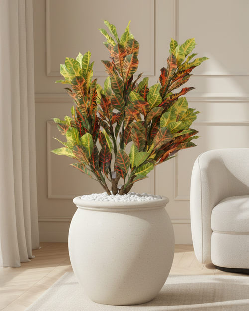 Artificial Croton Leaf Plant 60cm (2ft)