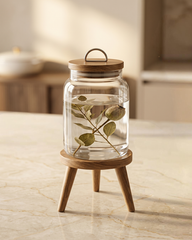Elevated Glass Water Dispenser with Stand