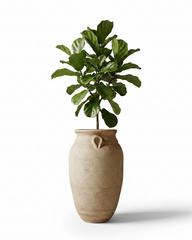 Trandy Traditional Fiberglass Planter – Terra | Tall Classic Rustic Design