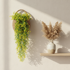 Artificial Hanging Baby Tears Vine - 2.5ft Yellow with Lime Green Stems