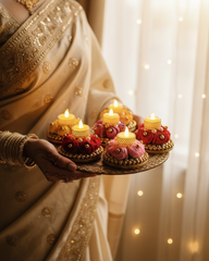 Set of 6 Assorted Floral Tealight Holders