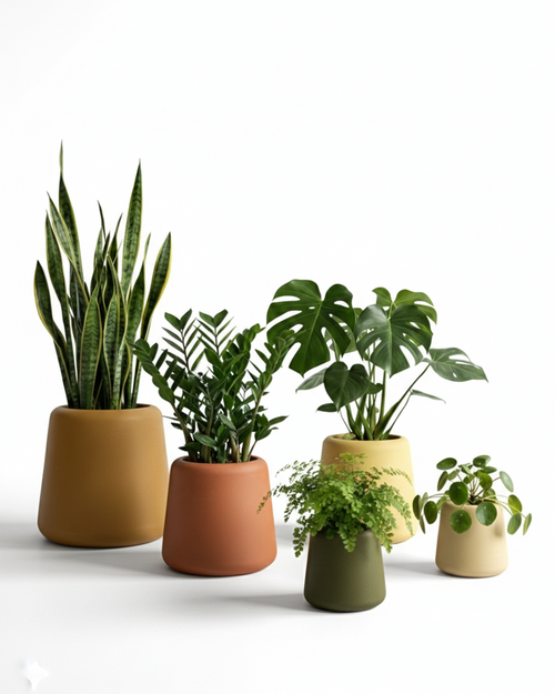 Zombi Fiberglass Planter – Earthy Matte Finish