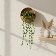 Artificial Hanging Ficus Leaf Garland - 3.3ft Light Green with Dark Tips