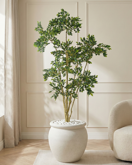 Artificial Natural Green Ficus Tree 193cm (6.3ft)
