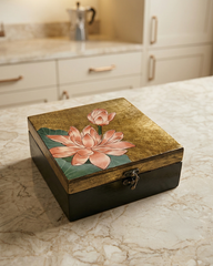 Handpainted Meenakari Wooden Box – Enamel Finish