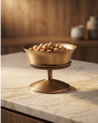Elegant Brass Dessert Bowl – Gold Finish