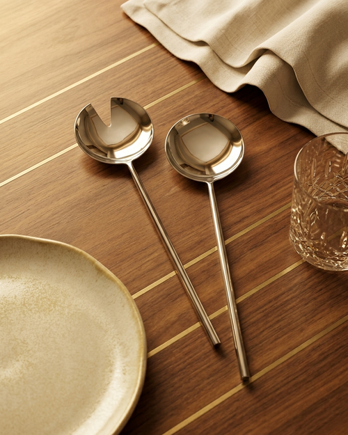 Minimalist Silver Cutlery Set – Set of Two