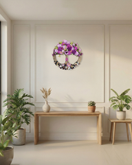 Artificial Floral Tree of Life Wall Decor 12 Inch x 12 Inch