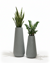 Iris Fiberglass Planter – Mouse Grey Matt Finish