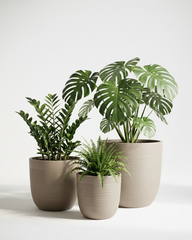 Pota Fiberglass Planter – Grey Beige