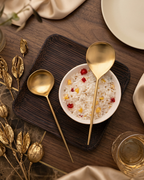 Elegant Gold Serving Spoon Set – Set of Two