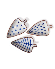 Hand-Painted Leaf Platter Set