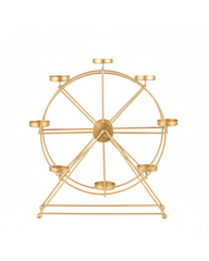 Decorative Gold Metal Ferris Wheel Tealight Holder