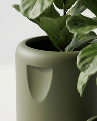 Cool Fiberglass Planter – Olive Green