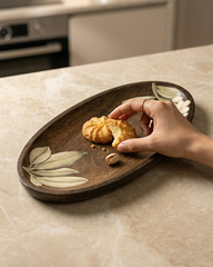 Small Oval Wooden Serving Platter