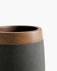 Saturn Collection: Black & Copper Planters (Set of 3)