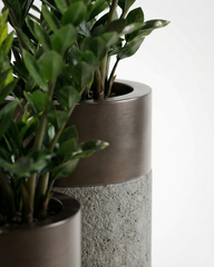 Daisy Fiberglass Planter – Stone Grey