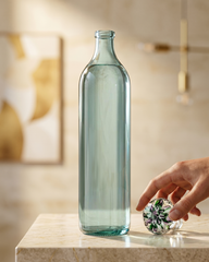 Minimal Glass Bottle with Ceramic Stopper