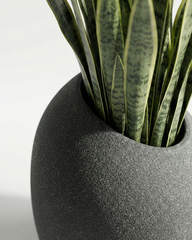 Patato-C Fiberglass Planter – Grey Granite | Sculptural Vertical Statement