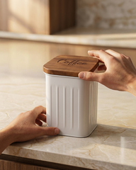 Grain Storage Barrel with Wooden Lid