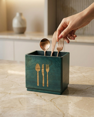 Stylish Blue Cutlery Holder Organizer