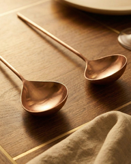 Refined Rose Gold Serving Spoon Set – Set of Two