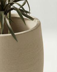 Voilet Fiberglass Planter – Beige