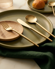 Contemporary Gold Cutlery Set – Set of Four