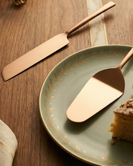 Modern Rose Gold Cake Server Set – Set of Two