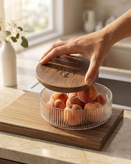 Elegant Roti Box with Wooden Lid