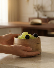 Natural Wooden Nut Bowl