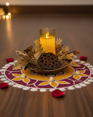 Rustic Botanical Potpourri Candle Holder
