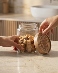 Glass Carafe with Wooden Lid