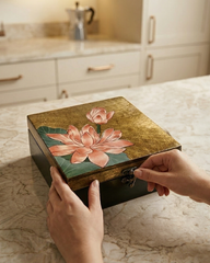 Handpainted Meenakari Wooden Box – Enamel Finish