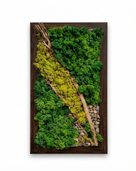 Artificial Moss Abstract Wall Panel Decor 12 Inch x 24 Inch