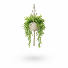Artificial Hanging Velvet Fern Leaf Bush - 2.2 Feet