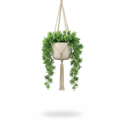 Artificial Hanging Velvet Ivy Leaf Bush - 2.2 Feet