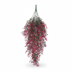 Artificial Hanging Baby Tears Vine - 2.5ft Pink with Green Stems
