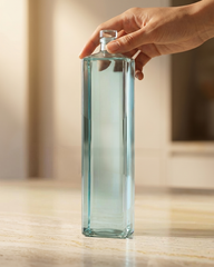 Minimal Glass Bottle with Wooden Stopper