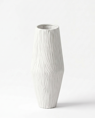 Celeste Flow Fiberglass Planter – Pearl Ivory Textured Finish
