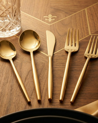 Premium Gold PVD Cutlery Set – Set of Five