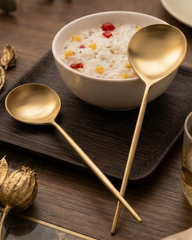 Elegant Gold Serving Spoon Set – Set of Two