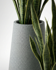Iris Fiberglass Planter – Mouse Grey Matt Finish