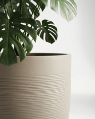 Pota Fiberglass Planter – Grey Beige