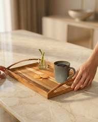 Premium Teak Wooden Large Serving Tray