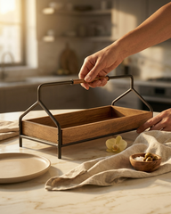 Modern Countertop Wooden Caddy Organizer